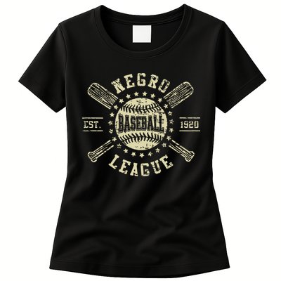 Negro Baseball 1920 League Vintage Womens T-Shirt