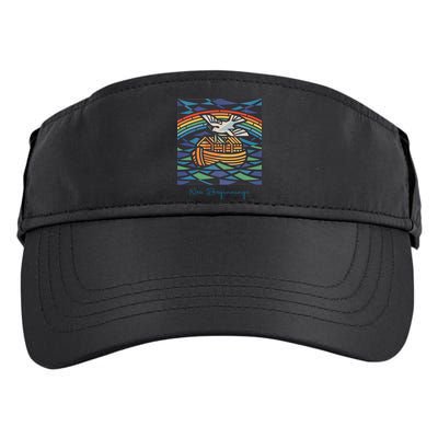 New Beginnings 1955 Noahs Ark Dove Of Peace Rainbow Art Adult Drive Performance Visor