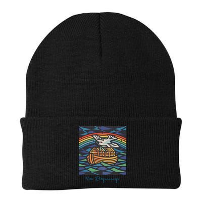 New Beginnings 1955 Noahs Ark Dove Of Peace Rainbow Art Beanie