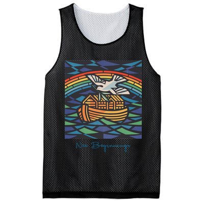 New Beginnings 1955 Noahs Ark Dove Of Peace Rainbow Art Mesh Reversible Basketball Jersey Tank