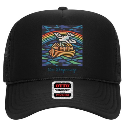 New Beginnings 1955 Noahs Ark Dove Of Peace Rainbow Art Hat