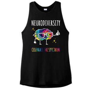 Neurodiversity Brain Autism Awareness Celebrate The Spectrum Ladies PosiCharge Tri-Blend Wicking Tank