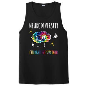 Neurodiversity Brain Autism Awareness Celebrate The Spectrum PosiCharge Competitor Tank