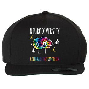 Neurodiversity Brain Autism Awareness Celebrate The Spectrum Wool Snapback Cap