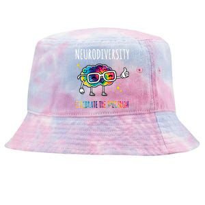 Neurodiversity Brain Autism Awareness Celebrate The Spectrum Tie-Dyed Bucket Hat