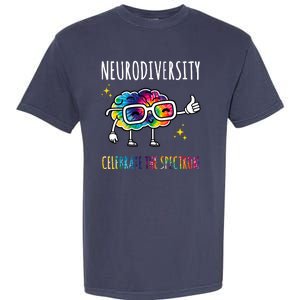 Neurodiversity Brain Autism Awareness Celebrate The Spectrum Garment-Dyed Heavyweight T-Shirt