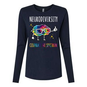 Neurodiversity Brain Autism Awareness Celebrate The Spectrum Womens Cotton Relaxed Long Sleeve T-Shirt