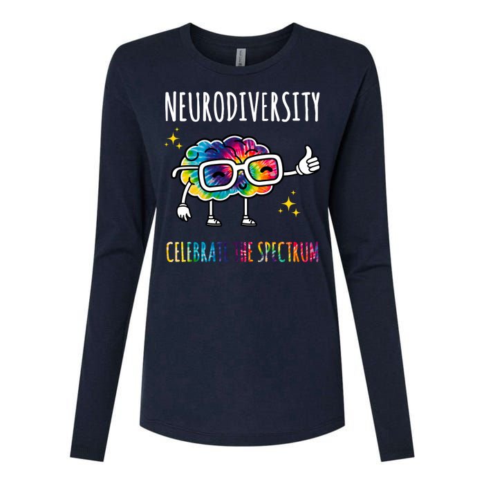 Neurodiversity Brain Autism Awareness Celebrate The Spectrum Womens Cotton Relaxed Long Sleeve T-Shirt