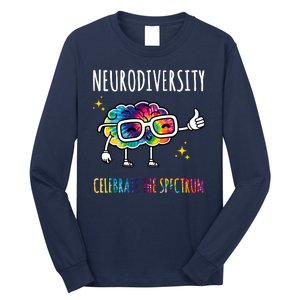 Neurodiversity Brain Autism Awareness Celebrate The Spectrum Long Sleeve Shirt