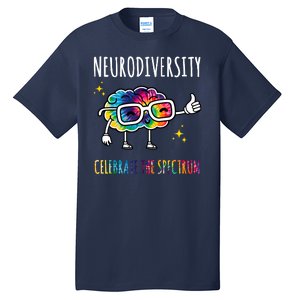 Neurodiversity Brain Autism Awareness Celebrate The Spectrum Tall T-Shirt