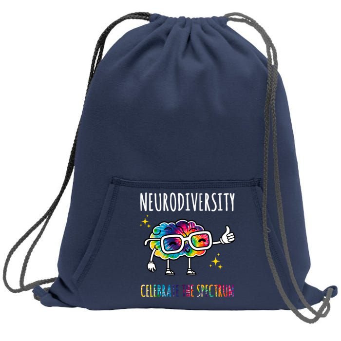 Neurodiversity Brain Autism Awareness Celebrate The Spectrum Sweatshirt Cinch Pack Bag