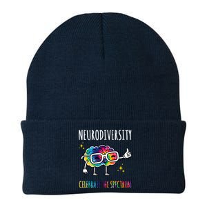 Neurodiversity Brain Autism Awareness Celebrate The Spectrum Knit Cap Winter Beanie