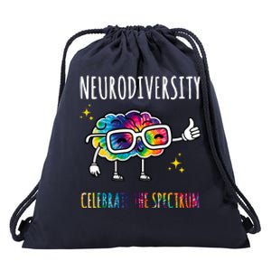 Neurodiversity Brain Autism Awareness Celebrate The Spectrum Drawstring Bag