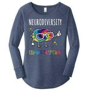 Neurodiversity Brain Autism Awareness Celebrate The Spectrum Women's Perfect Tri Tunic Long Sleeve Shirt