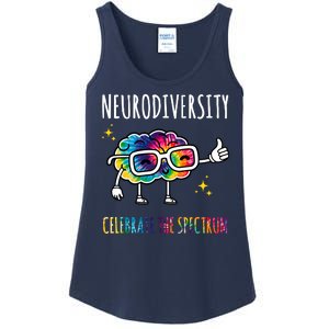 Neurodiversity Brain Autism Awareness Celebrate The Spectrum Ladies Essential Tank