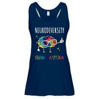 Neurodiversity Brain Autism Awareness Celebrate The Spectrum Ladies Essential Flowy Tank