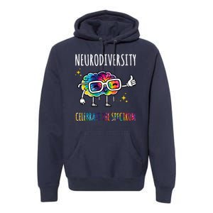 Neurodiversity Brain Autism Awareness Celebrate The Spectrum Premium Hoodie