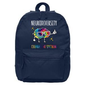 Neurodiversity Brain Autism Awareness Celebrate The Spectrum 16 in Basic Backpack