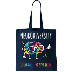 Neurodiversity Brain Autism Awareness Celebrate The Spectrum Tote Bag