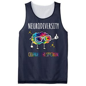 Neurodiversity Brain Autism Awareness Celebrate The Spectrum Mesh Reversible Basketball Jersey Tank