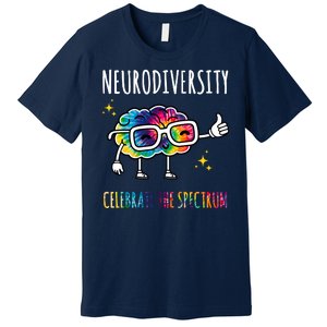 Neurodiversity Brain Autism Awareness Celebrate The Spectrum Premium T-Shirt