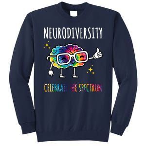 Neurodiversity Brain Autism Awareness Celebrate The Spectrum Tall Sweatshirt