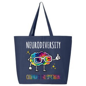 Neurodiversity Brain Autism Awareness Celebrate The Spectrum 25L Jumbo Tote