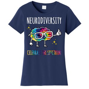 Neurodiversity Brain Autism Awareness Celebrate The Spectrum Women's T-Shirt