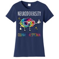 Neurodiversity Brain Autism Awareness Celebrate The Spectrum Women's T-Shirt