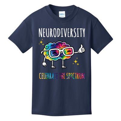 Neurodiversity Brain Autism Awareness Celebrate The Spectrum Kids T-Shirt