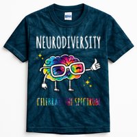 Neurodiversity Brain Autism Awareness Celebrate The Spectrum Kids Tie-Dye T-Shirt