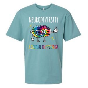 Neurodiversity Brain Autism Awareness Celebrate The Spectrum Sueded Cloud Jersey T-Shirt