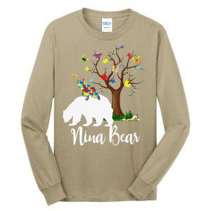 Nina Bear Autism Awareness Love Support Tall Long Sleeve T-Shirt