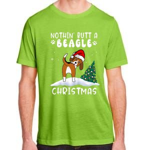 Nothing Butt A Beagle Dog Christmas Santa Hat Funny Xmas Gift Adult ChromaSoft Performance T-Shirt