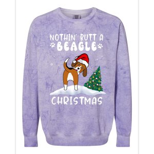 Nothing Butt A Beagle Dog Christmas Santa Hat Funny Xmas Gift Colorblast Crewneck Sweatshirt