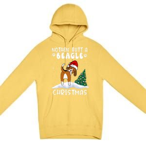 Nothing Butt A Beagle Dog Christmas Santa Hat Funny Xmas Gift Premium Pullover Hoodie