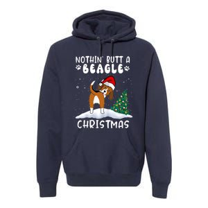 Nothing Butt A Beagle Dog Christmas Santa Hat Funny Xmas Gift Premium Hoodie