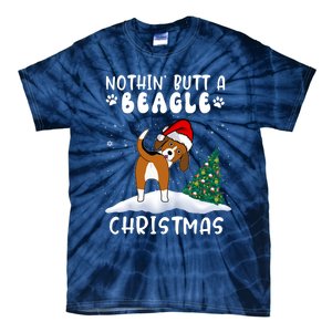 Nothing Butt A Beagle Dog Christmas Santa Hat Funny Xmas Gift Tie-Dye T-Shirt