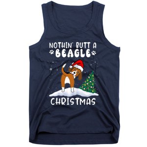 Nothing Butt A Beagle Dog Christmas Santa Hat Funny Xmas Gift Tank Top