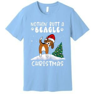 Nothing Butt A Beagle Dog Christmas Santa Hat Funny Xmas Gift Premium T-Shirt