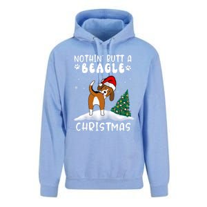 Nothing Butt A Beagle Dog Christmas Santa Hat Funny Xmas Gift Unisex Surf Hoodie