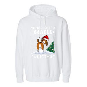 Nothing Butt A Beagle Dog Christmas Santa Hat Funny Xmas Gift Garment-Dyed Fleece Hoodie