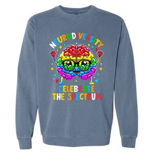 Neurodiversity Brain Autism Awareness Garment-Dyed Sweatshirt