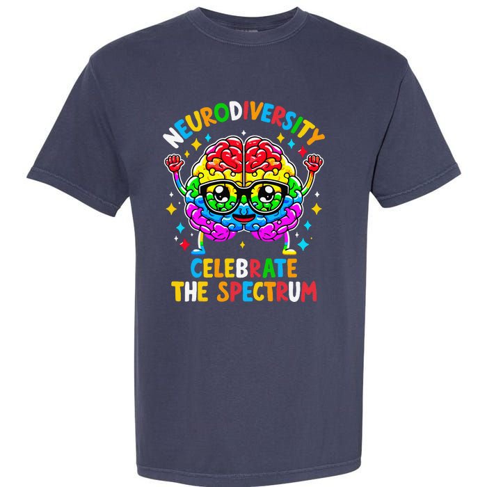 Neurodiversity Brain Autism Awareness Garment-Dyed Heavyweight T-Shirt