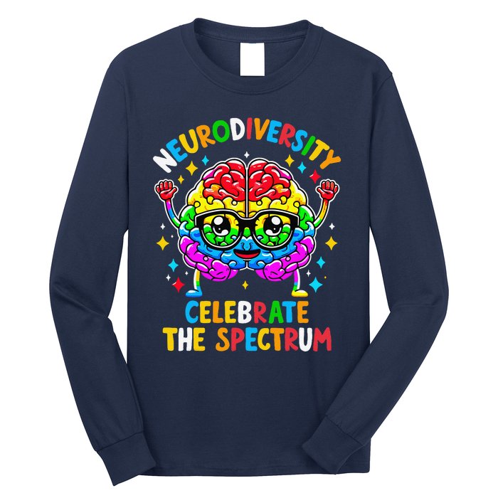 Neurodiversity Brain Autism Awareness Long Sleeve Shirt