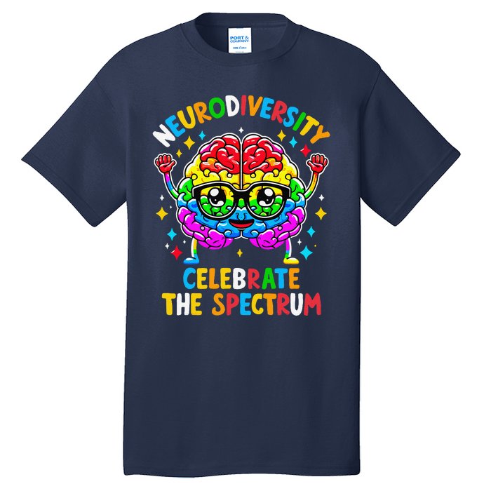 Neurodiversity Brain Autism Awareness Tall T-Shirt