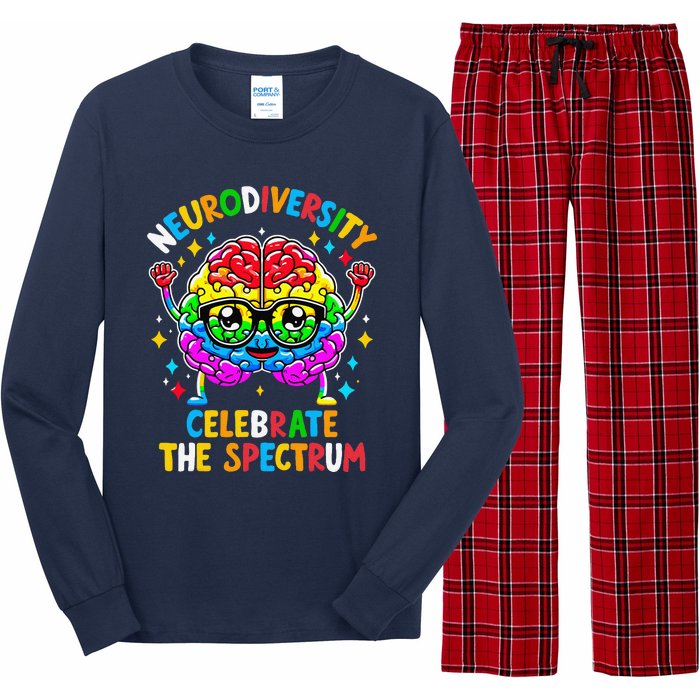 Neurodiversity Brain Autism Awareness Long Sleeve Pajama Set