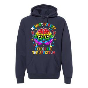 Neurodiversity Brain Autism Awareness Premium Hoodie