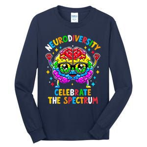 Neurodiversity Brain Autism Awareness Tall Long Sleeve T-Shirt