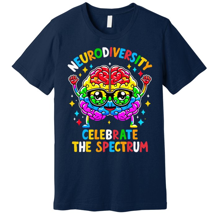 Neurodiversity Brain Autism Awareness Premium T-Shirt